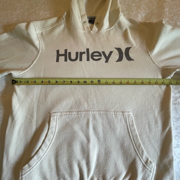 Hurley Men’s Hooded Sweatshirt In Bone Hurley Name And Logo On Front - Picture 10 of 14